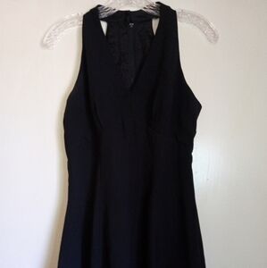 Scott McClintock black racerback fit and flare dress women's size 8
